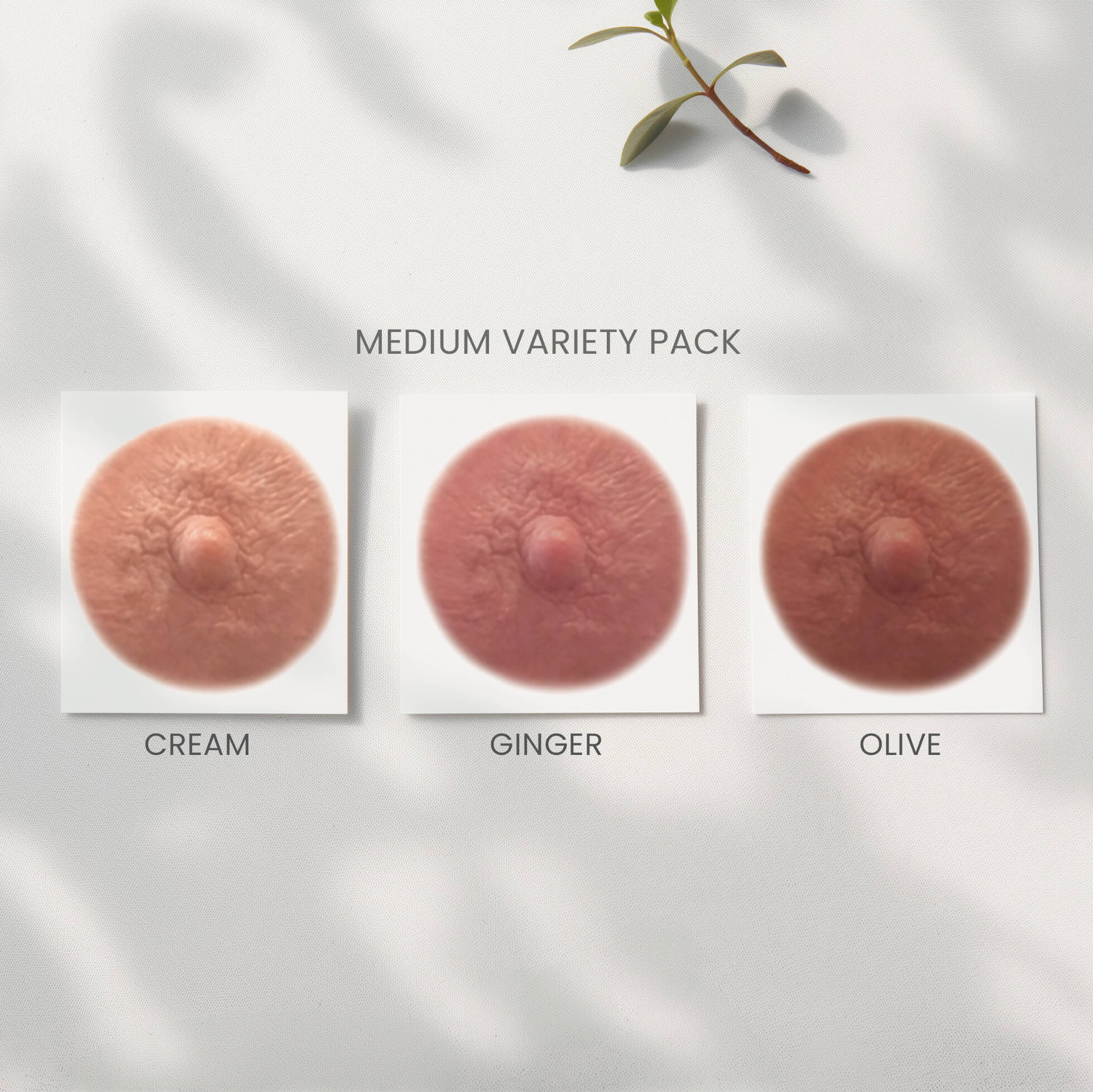 Medium variety pack post mastectomy temporary nipples tattoo due to breast cancer