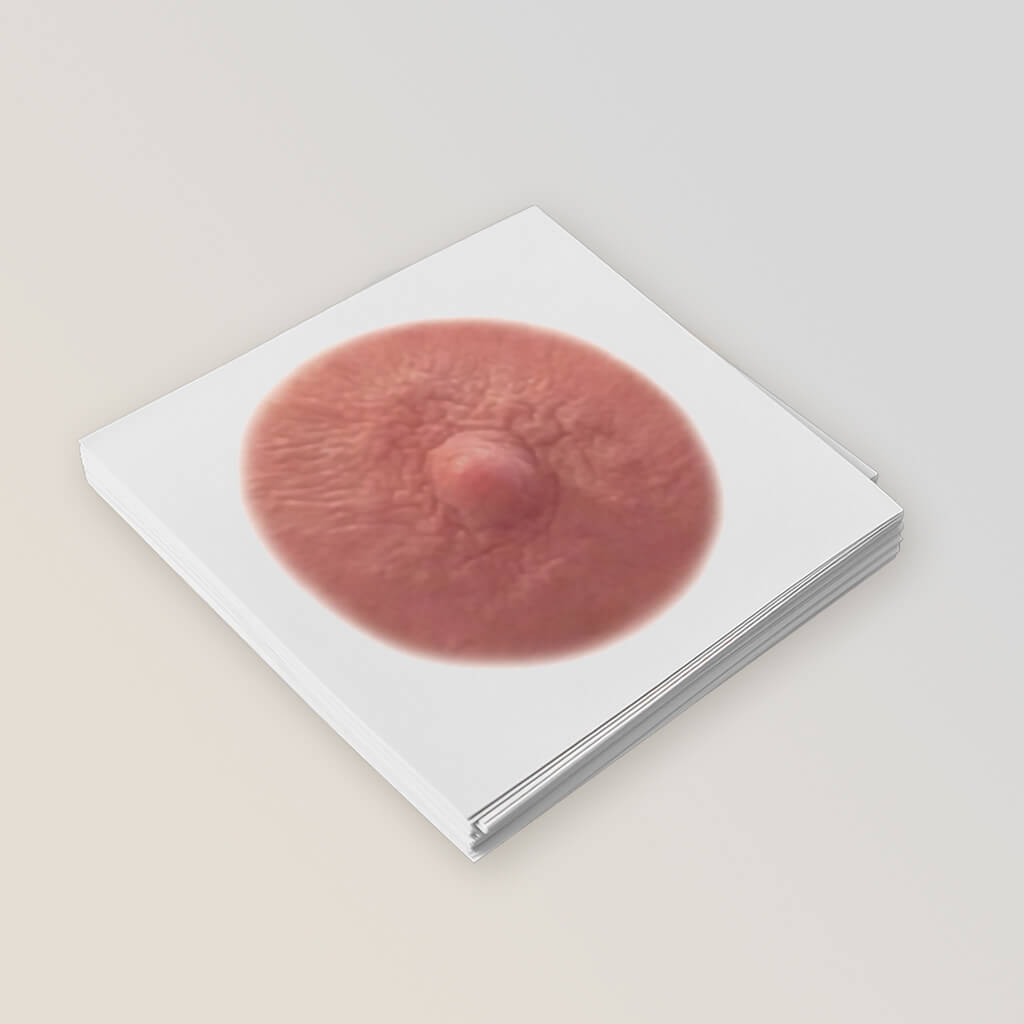 Stack of multiple post mastectomy temporary nipple tattoos  for women who've undergone mastectomies due to breast cancer in ginger shade