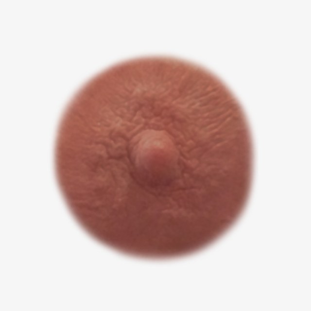 Olive temporary nipple tattoo